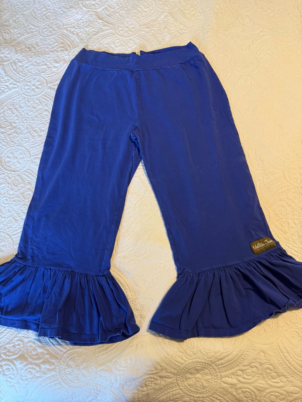 Matilda Jane Royal Blue Ruffle Hem Wide Leg Pants